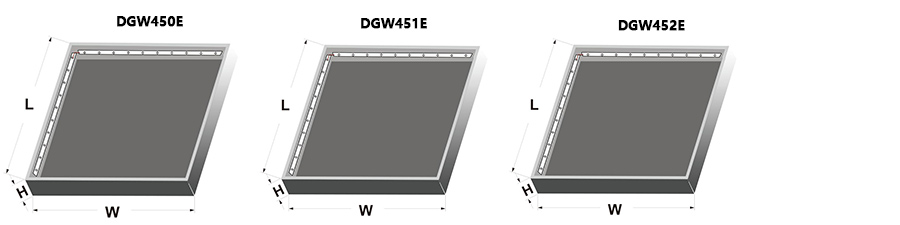 DGW450E / DGW451E / DGW452E seitlich abstrahlende LED Leiste